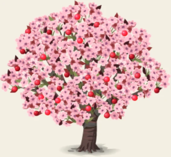 A blossoming fruit tree from the 2012 image, enlarged and soft.