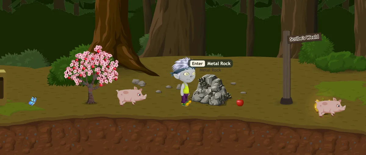 A Glitch at a metal rock on Hechey Track.