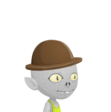 The default Glitch in a brown bowler hat.